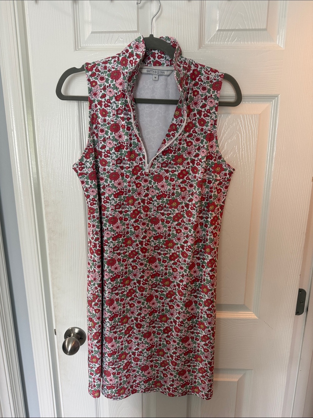 Smitten Red Floral Sleeveless Polo Dress